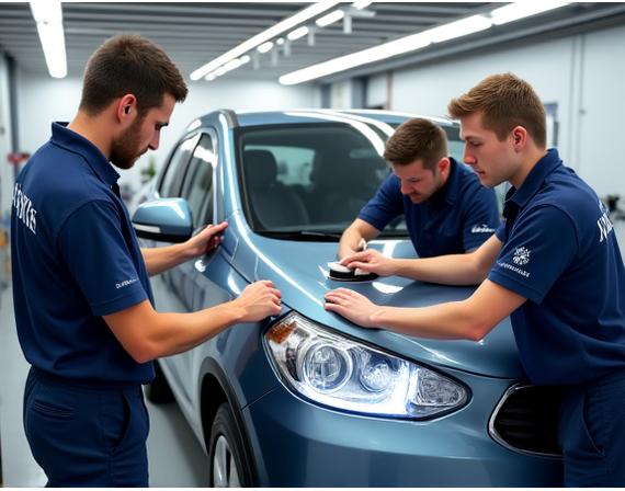 Das Expertenteam von AlpenGlanz Detailing bei der Arbeit